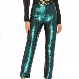 Lovers + Friends // Fun Green Sequin Pants
